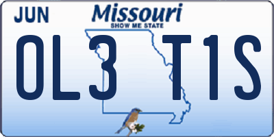 MO license plate OL3T1S