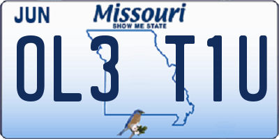 MO license plate OL3T1U
