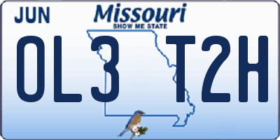 MO license plate OL3T2H