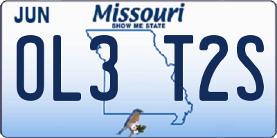 MO license plate OL3T2S