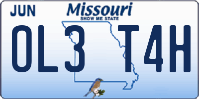 MO license plate OL3T4H