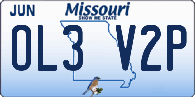 MO license plate OL3V2P