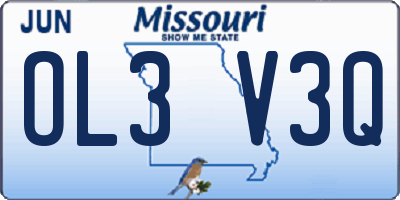 MO license plate OL3V3Q