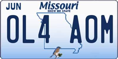 MO license plate OL4A0M