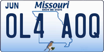 MO license plate OL4A0Q