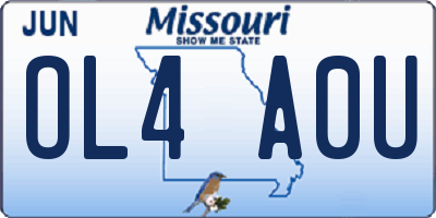 MO license plate OL4A0U