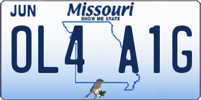 MO license plate OL4A1G