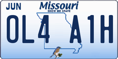 MO license plate OL4A1H