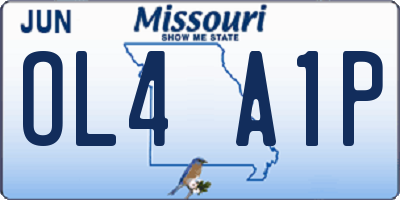 MO license plate OL4A1P