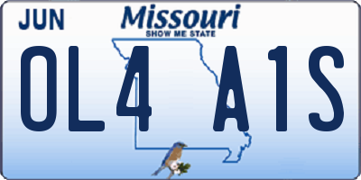 MO license plate OL4A1S