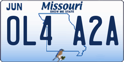 MO license plate OL4A2A
