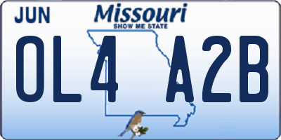 MO license plate OL4A2B