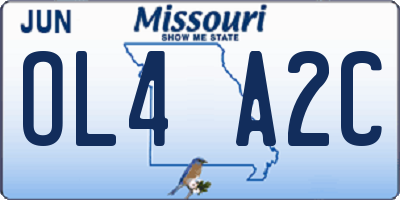 MO license plate OL4A2C