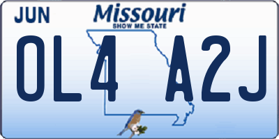 MO license plate OL4A2J