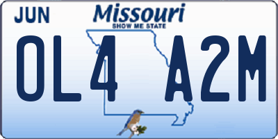 MO license plate OL4A2M