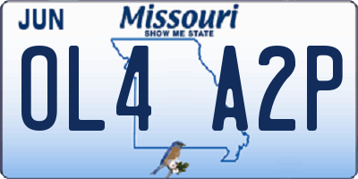 MO license plate OL4A2P