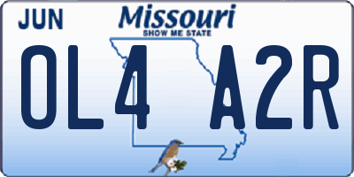 MO license plate OL4A2R