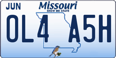 MO license plate OL4A5H
