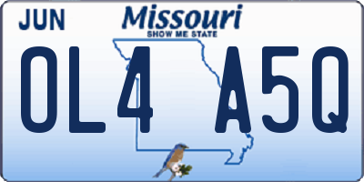 MO license plate OL4A5Q