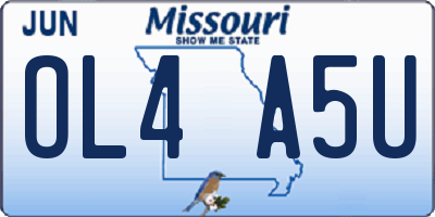 MO license plate OL4A5U