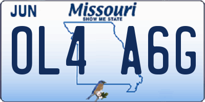 MO license plate OL4A6G