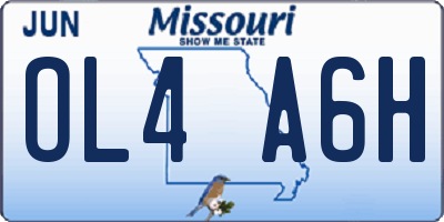 MO license plate OL4A6H