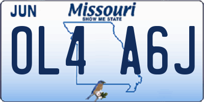 MO license plate OL4A6J