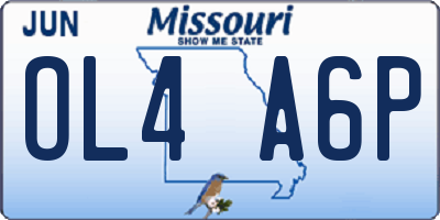 MO license plate OL4A6P