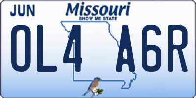MO license plate OL4A6R