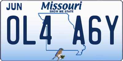 MO license plate OL4A6Y