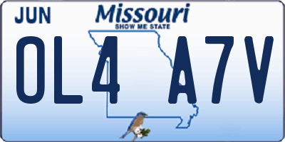 MO license plate OL4A7V