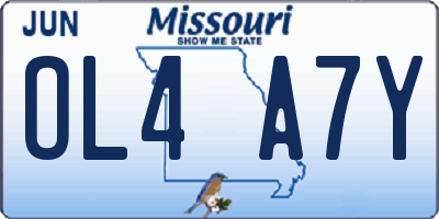 MO license plate OL4A7Y