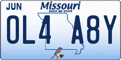 MO license plate OL4A8Y
