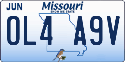 MO license plate OL4A9V