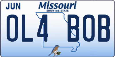 MO license plate OL4B0B