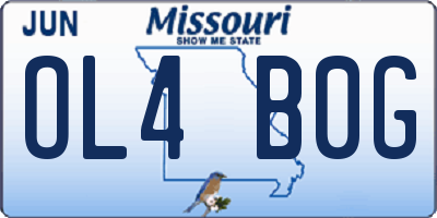 MO license plate OL4B0G