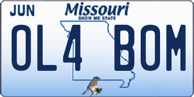 MO license plate OL4B0M