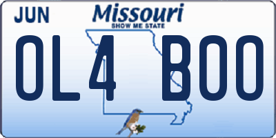 MO license plate OL4B0O