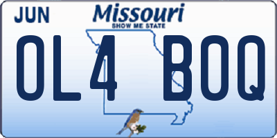 MO license plate OL4B0Q