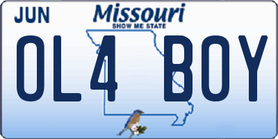MO license plate OL4B0Y