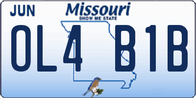 MO license plate OL4B1B