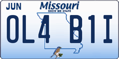 MO license plate OL4B1I