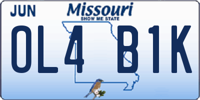 MO license plate OL4B1K