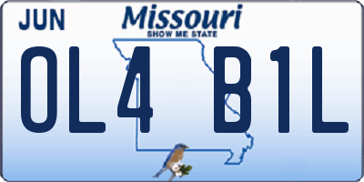 MO license plate OL4B1L