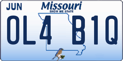 MO license plate OL4B1Q