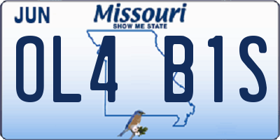 MO license plate OL4B1S