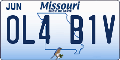 MO license plate OL4B1V