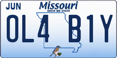 MO license plate OL4B1Y