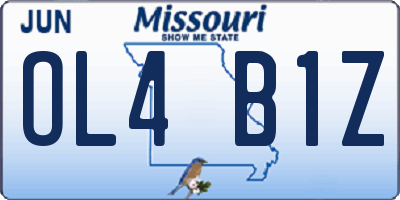 MO license plate OL4B1Z