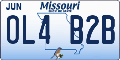 MO license plate OL4B2B